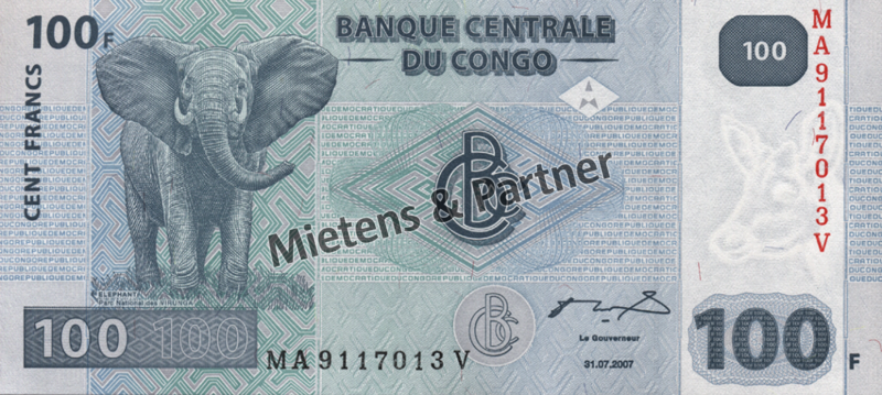 Congo (Democratic Republic) 100 Francs (03444)
