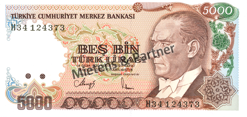 Turkey (Republic) 5.000 Lira (02475)