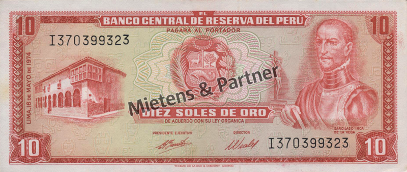 Peru (Republic) 10 Soles de Oro (04695)