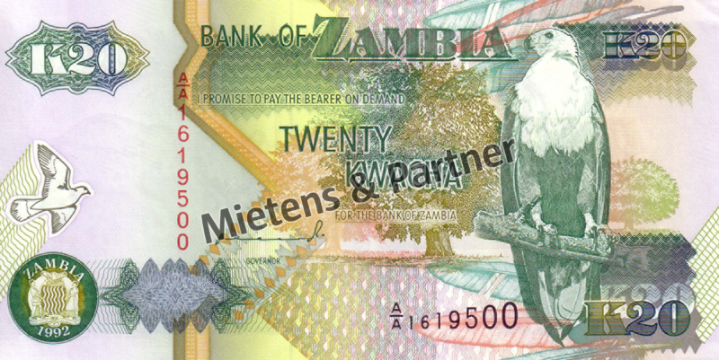 Zambia (Third Republic) 20 Kwacha (03780)