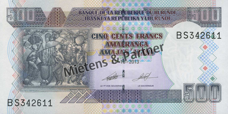 Burundi (Republic) 500 Francs (43937)
