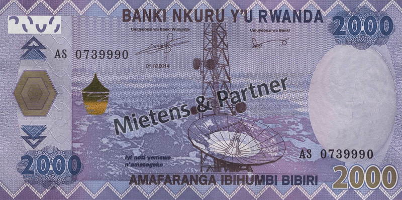 Rwanda (Republic) 2.000 Francs (43801)