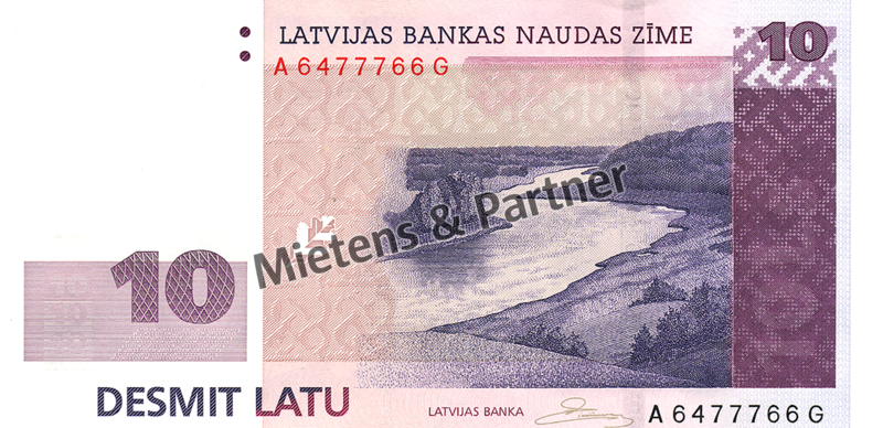 Latvia (Parliamentary Republic) 10 Latu (02511)