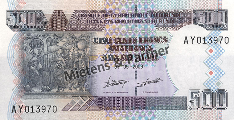 Burundi (Republic) 500 Francs (50413)