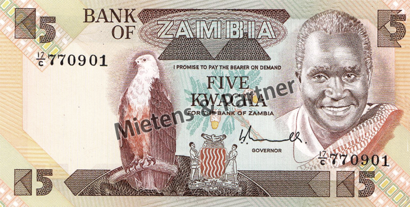 Zambia (Second Republic) 5 Kwacha (33513)