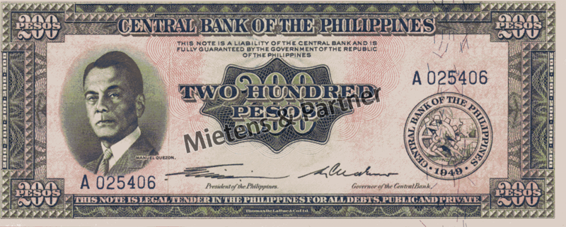 Philippines (Third Philippine Republic) 200 Pesos (05425)