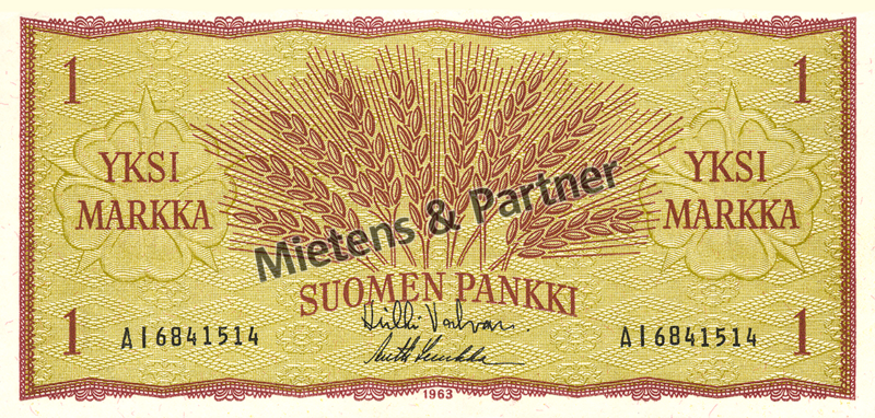 Finland (Parliamentary Republic) 1 Markka (02455)