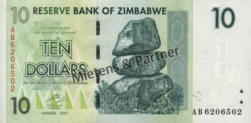 Zimbabwe (Republic) 10 Dollars (03821)