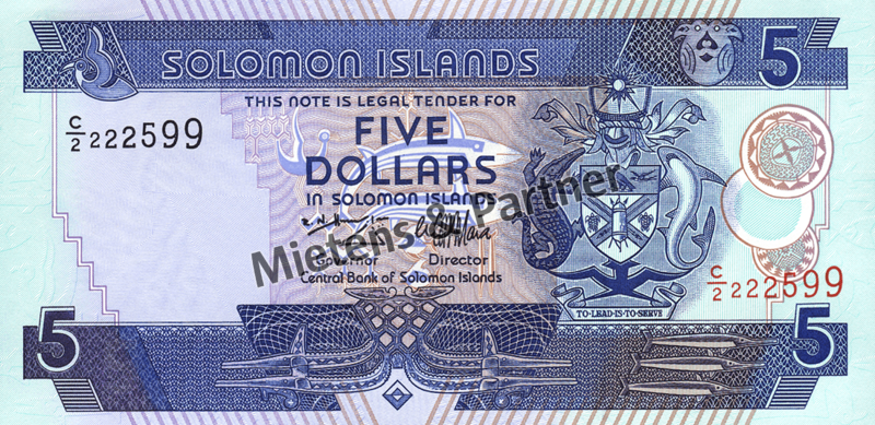 Solomon Islands (Constitutional Monarchy) 5 Dollars (05739)