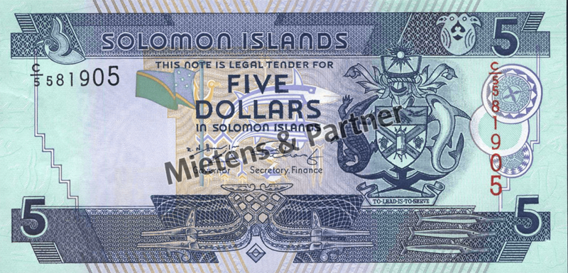 Solomon Islands (Constitutional Monarchy) 5 Dollars (29894)