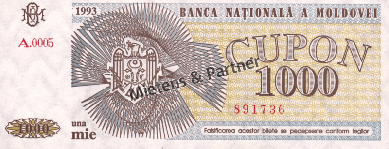 Moldova (Republic) 1.000 Cupon (02697)