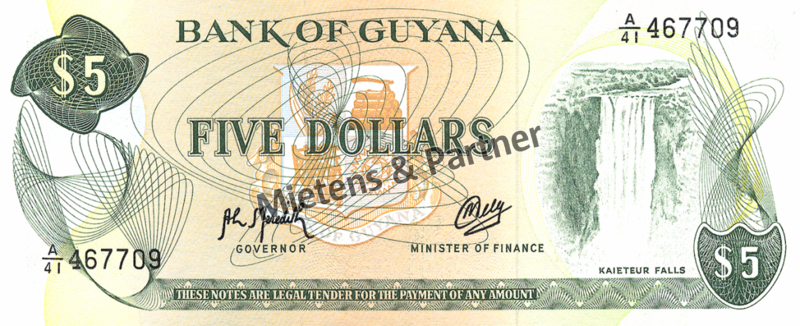 Guyana (Co-operative Republic) 5 Dollars (04604)